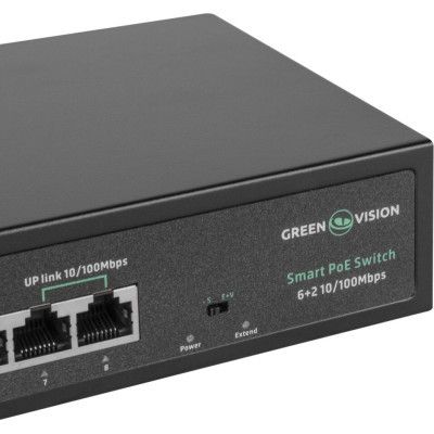 Коммутатор сетевой Greenvision (GV-015-D-06+2P)