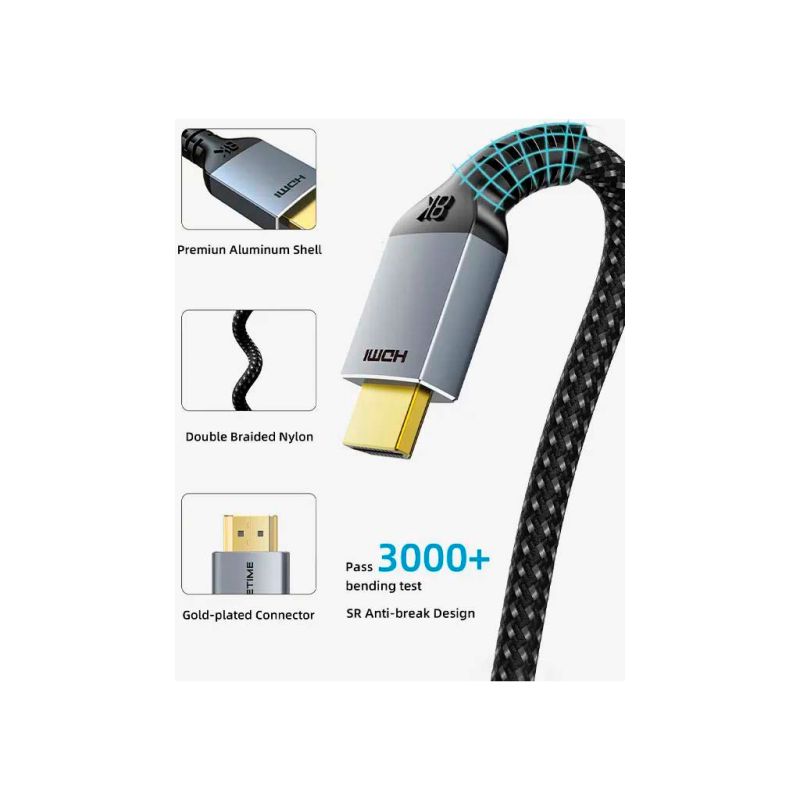 Кабель мультимедийный HDMI M to HDMI M 1.0m V2.1 8K60Hz Cabletime (CA915835)