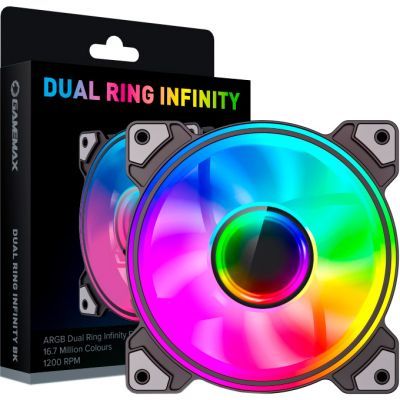Кулер до корпусу Gamemax (Dual Ring Infinity BK)