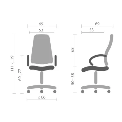 Офісне крісло Аклас Селін ANF Бежевий (1705B-2 Beige) (00146343)