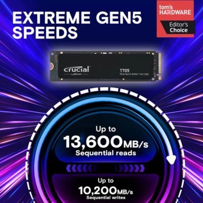 Накопитель SSD M.2 2280 1TB T705 Micron (CT1000T705SSD3)