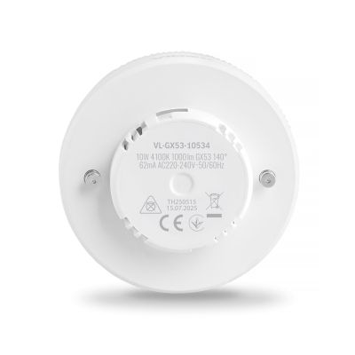Лампочка Videx LED GX53 10W 4100K 220V (VL-GX53-10534)