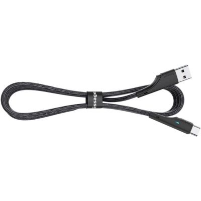 Дата кабель USB 2.0 AM to USB-C 1.0m 3A black Essager (EXCT-LS01)