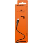 Дата кабель USB 2.0 AM to Micro 5P 1.0m 2A PVC BX16 black BOROFONE (6957531099499)