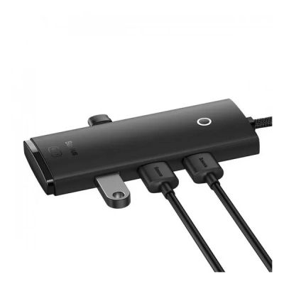 Концентратор Baseus USB 3.0 to 4xUSB 3.0 1.0m black (WKQX030101)