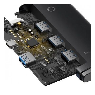 Концентратор Baseus USB 3.0 to 4xUSB 3.0 1.0m black (WKQX030101)