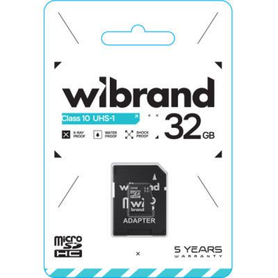 Карта пам\'яті Wibrand 32GB microSD class 10 UHS-I (WICDHU1/32GB-A)