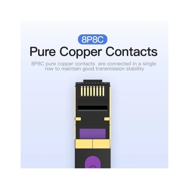 Патч-корд 5м, FTP cat 7 RJ-45 black Vention (ICABJ)