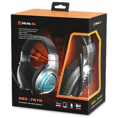 Навушники REAL-EL GDX-7670 Gun Metal (EL124100040)