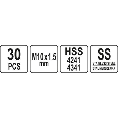 Набір інструментів Yato для ремонту різьби M10x1, 5 (YT-17634)