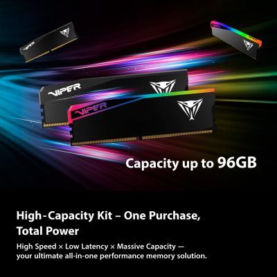 Модуль пам\'яті для комп\'ютера DDR5 32GB (2x16GB) 6400 MHz Viper Elite 5 Ultra RGB Patriot (VEUR532G6432K)