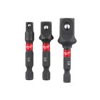 Адаптер для інструменту Milwaukee 1/4" HEX на квадрати 1/4", 3/8", 1/2" (4932479228)