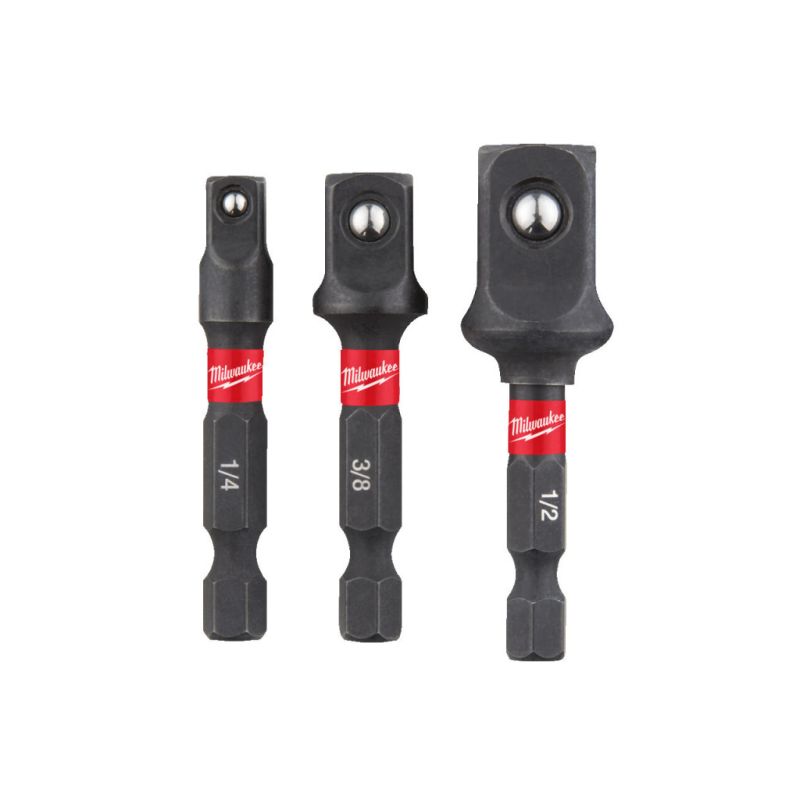 Адаптер для інструменту Milwaukee 1/4" HEX на квадрати 1/4", 3/8", 1/2" (4932479228)