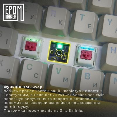 Клавіатура Epomaker EP64 60 Mulan Switch Hot-Swap RGB Wireless/Bluetooth/USB UA Black (EP64-B-M)