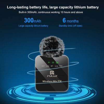 Мікрофон Puluz для iPhone/iPad 8-контактний приймач Black (PU645B)