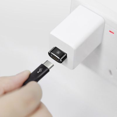 Переходник USB 2.0 AF to USB-C black Baseus (CAAOTG-01)