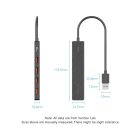 Концентратор Vention USB to 4xUSB 3.2 Gen2 + USB-C 10Gbps 0.15m black (CHOBB)