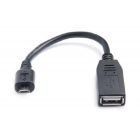 Перехідник OTG USB 2.0 AF to Micro 5P 0.1m REAL-EL (EL123500014)