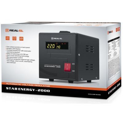 Стабілізатор напруги REAL-EL STAB ENERGY-2000 (EL122400013)