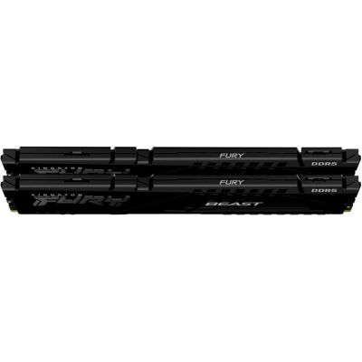 Модуль памяти для компьютера DDR5 32GB (2x16GB) 5200 MHz Beast Black Kingston Fury (ex.HyperX) (KF552C40BBK2-32)
