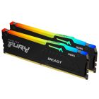 Модуль пам\'яті для комп\'ютера DDR5 16GB (2x8GB) 5200 MHz FURY Beast RGB Kingston Fury (ex.HyperX) (KF552C40BBAK2-16)