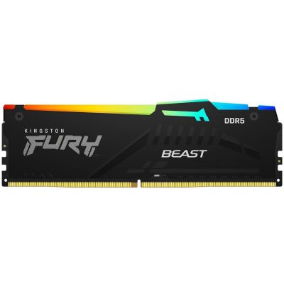 Модуль пам\'яті для комп\'ютера DDR5 16GB (2x8GB) 5200 MHz FURY Beast RGB Kingston Fury (ex.HyperX) (KF552C40BBAK2-16)
