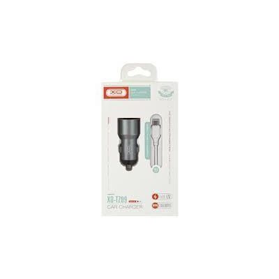 Зарядний пристрій XO TZ09 2.4A/2 USB + cable microUSB Grey (XO-TZ09M-GR)