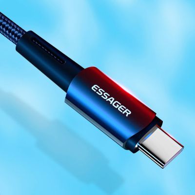 Дата кабель USB-C to Lightning 0.5m 20W black Essager (EXCTL-CGB01)