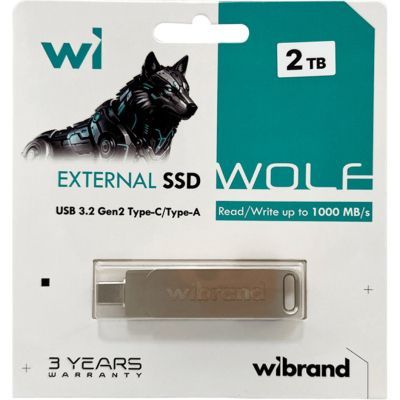 Накопитель SSD USB 3.2 2TB Wolf Wibrand (WIEXSSD/WO2TB)