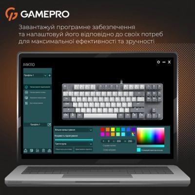 Клавиатура GamePro Genesis Metallic (MK110G) Outemu Red Switch USB UA Gray (MK110G)
