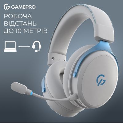 Навушники GamePro Asgard Skadi Wireless White/Blue (HSW191WB)