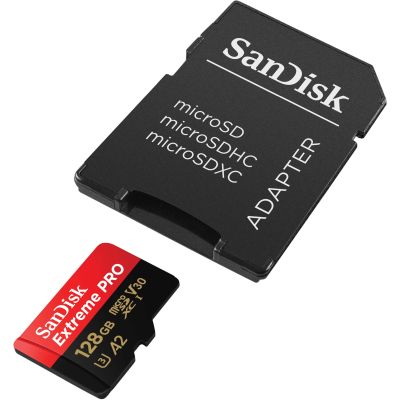 Карта пам\'яті SanDisk 128 GB microSDXC UHS-I U3 Extreme Pro+SD Adapter (SDSQXCD-128G-GN6MA)