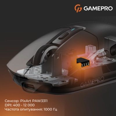 Мишка GamePro Genesis Airmaster Wireless/Bluetooth/USB Black (GM167B)