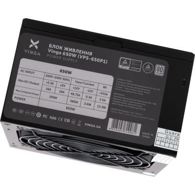Блок живлення Vinga 650W ОЕМ (VPS-650P1)
