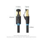 Патч-корд 5м, S/FTP cat 8 RJ-45 black Vention (IKABJ)