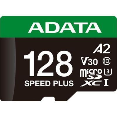 Карта пам\'яті ADATA 128GB microSD class 10 UHS-I U3 V30 A2 Speed Plus (UD128GUI3V30A2SP-RA1)