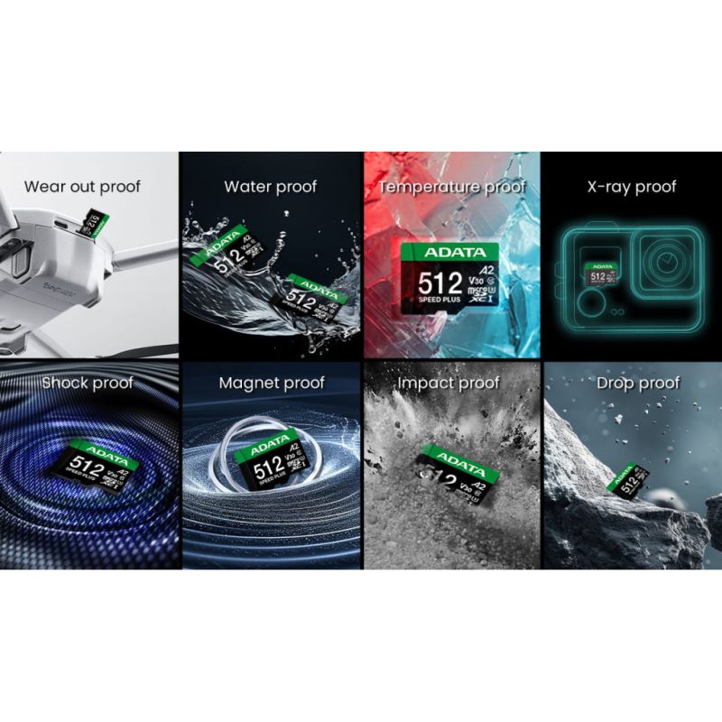 Карта пам'яті ADATA 128GB microSD class 10 UHS-I U3 V30 A2 Speed Plus (UD128GUI3V30A2SP-RA1)