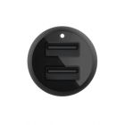 Зарядное устройство Belkin Car Charger (24W) Dual USB-A, USB-A - Lightning, 1m, black (CCD001BT1MBK)