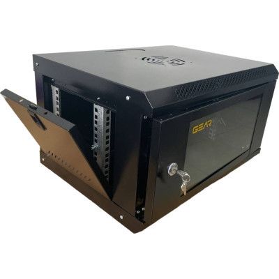 Шкаф настенный GEAR 12U 19\'\' 530x400x600 мм, + полка 19", black (GWMSN-12U)