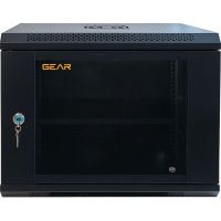 Шкаф настенный GEAR 9U 19" 600x450x500 мм, + полка 19", black (GWMSN-9U-600-450)