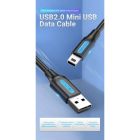 Дата кабель USB 2.0 AM to Mini 5P 2.0m black Vention (COMBH)