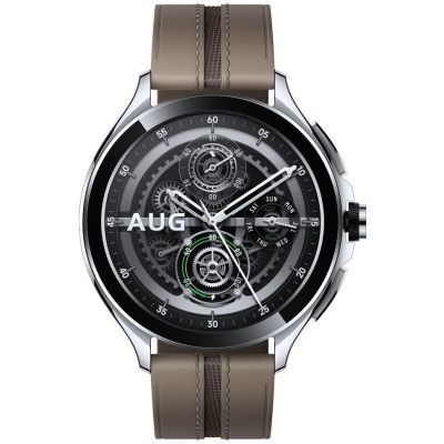 Смарт-часы Xiaomi Watch 2 Pro Bluetooth Silver Case with Brown Leather Strap (1006733)