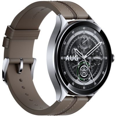 Смарт-часы Xiaomi Watch 2 Pro Bluetooth Silver Case with Brown Leather Strap (1006733)