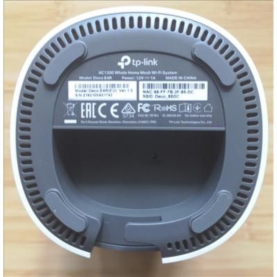 Точка доступа Wi-Fi TP-Link DECO E4 1 pcs AC1200, 2xFE LAN/WAN, MESH, MU-MIMO, Beamformi (DECO-E4-1-PACK)