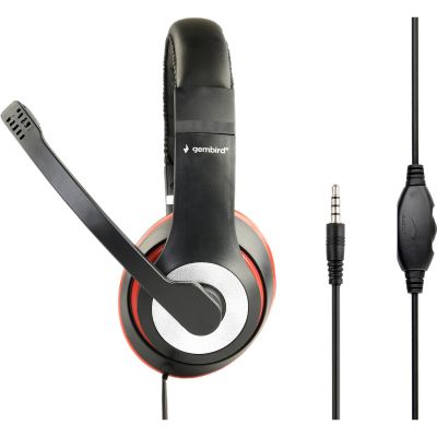 Навушники Gembird (MHS-03-BKRD) Black/Red (MHS-03-BKRD)