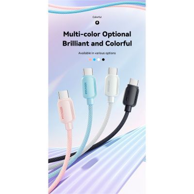 Дата кабель USB-C to USB-C 1.0m 100W white Essager (EXCTT1-WL02-P)