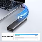 Концентратор Ugreen USB-C to HDMI + 2xUSB 3.2 + USB-C 3.2 + RJ45 + PD CM512 gray (45000)
