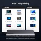Концентратор Ugreen USB-C to 2xUSB 3.2 + 2xUSB-C 3.2 + 2xHDMI + DP 4K60Hz + PD 100W CM639 gray (35625)