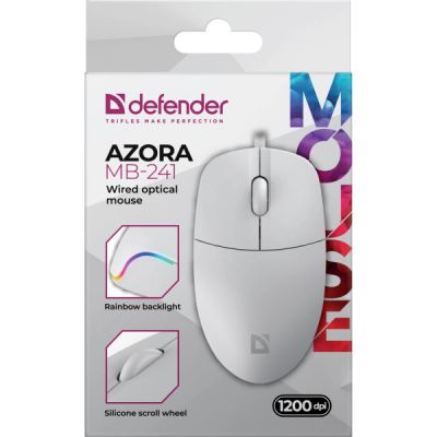 Мышка Defender Azora MB-241 LED USB White (52242)