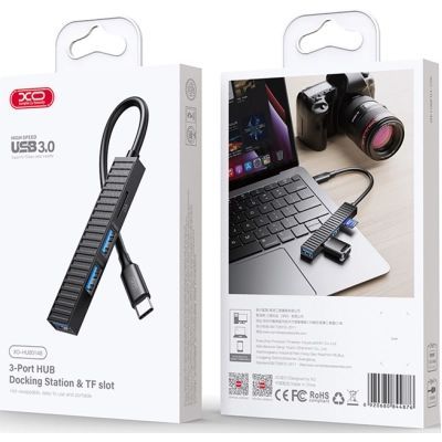 Концентратор XO USB-C 4-in-1 порти XO (HUB014B.black) (HUB014B.black)